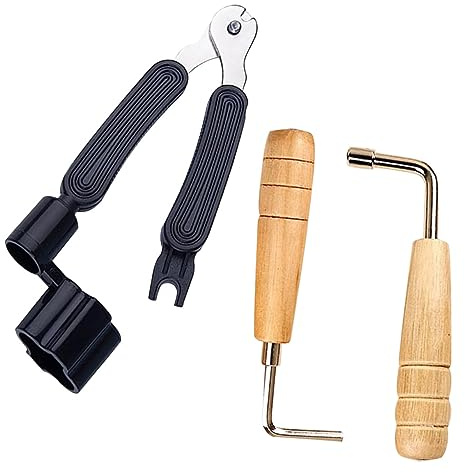 Mikinona Gitarrenreparatur-werkzeugsatz Mit Saitenkurbel Saitenschneider Und Stegstiftabzieher Für Akustikgitarren Multifunktionales Zum Saitenwechsel