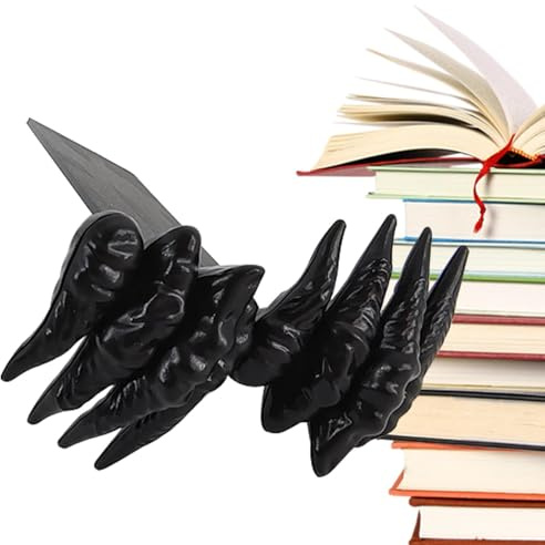 Bookmark De La Main Du Diable - Devil's Hand Resin | À Demon Spooky D'Halloween Parfait Pour Les Fans D'horreur, Cadeaux Et Amoureux Livre