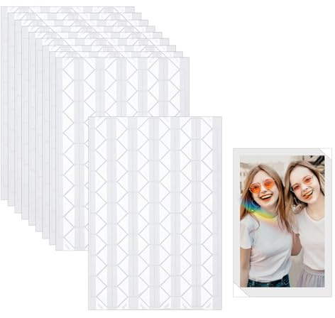 1020 PCS Self Adhesive Photo Corners for DIY Craft Picture Clear Edge Stickers Decorative& Photo Corners Photostickers for Scrap Book and for Mounting Albums Scrapbook, Journal (Angle Side 1.0cm)