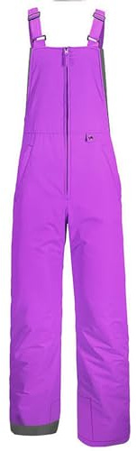 PAIDAXING Pantalon de ski imperméable unisexe pour garçons et filles - Pantalon de neige épais et chaud à fermeture éclair - Pantalon de neige décontracté pour enfants - Salopette thermique avec