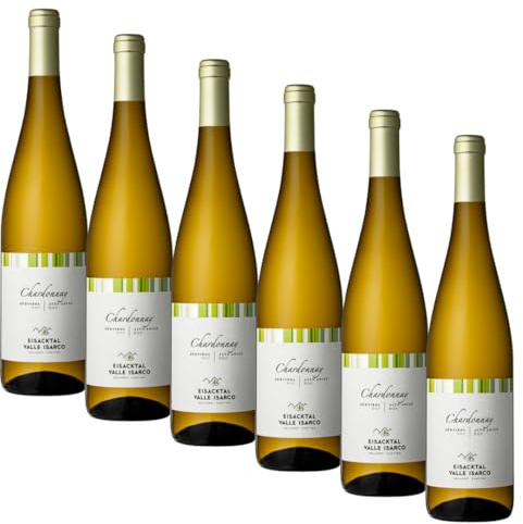 SUPER OFFERTA Chardonnay Alto Adige DOC | Vino BIANCO | Eisacktal Kellerei Valle Isarco | Alto Adige | 6 Bottiglie 75cl | Idea Regalo