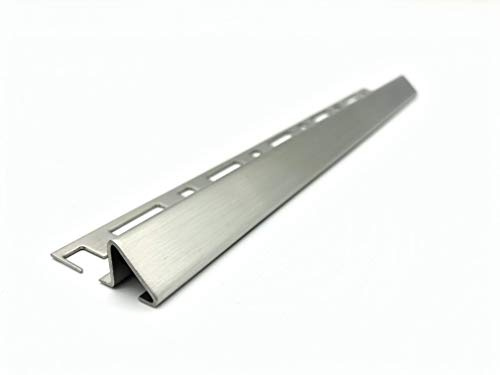 ProDiva TRIANGOLO - Edelstahl V4A Premium Qualität - Ausgleichsprofil, Höhenausgleich, Übergangsprofil, Fliesenprofil (Gebürstet, 10 mm) - Länge 2,50 m