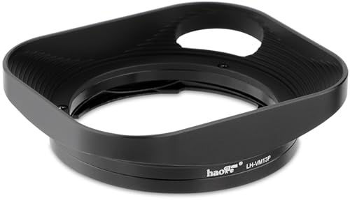 Haoge LH-VM13P Square Metal Lens Hood for Voigtlander 35mm f2 1.5 Ultron Aspherical Vintage Line VM, 21mm f3.5 Color Skopar Aspherical, 35mm f2.5 Color Skopar Pancake II VM Replace LH-12 LH-11 LH-4N