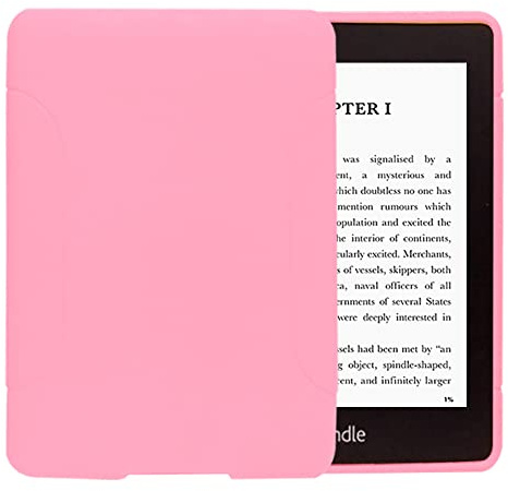 Youngme Fodral för helt nya Kindle (11:e generationen, 2022-utgåva) - Slim Fit TPU gel skyddsfodral för helt nya Kindle läsplatta 6 tum (rosa)