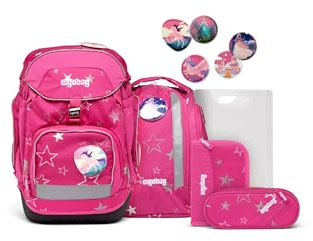 Ergobag Gioco Zackpack ergonomico per la Scuola, Gioco in 6 Parti, Star Bear - Rosa, Dimensioni uniche