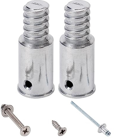 (2-Pack) 3/4 (.75) Threaded Tips Replacement for Extension Poles Repairing, Push Broom Handle Threaded End