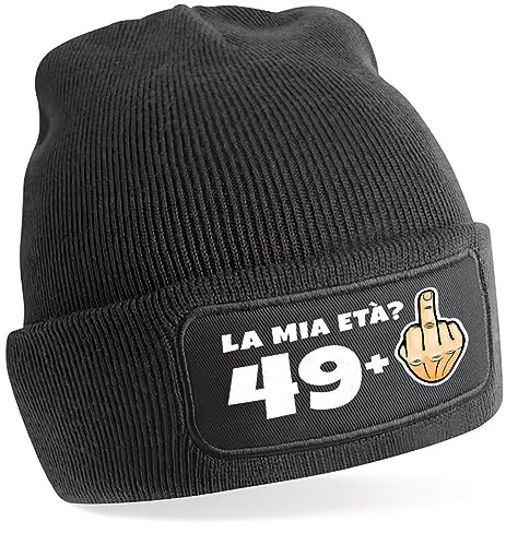 TeeDesign Gorro de 50 años divertido cumpleaños hombre mujer Gadgets regalo ropa - Dedo medio 50 años, 50 años, Talla única