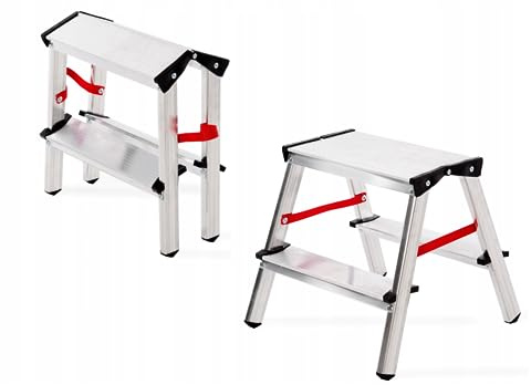 Marchepieds double face en aluminium 2 marches I DIY I 125KG