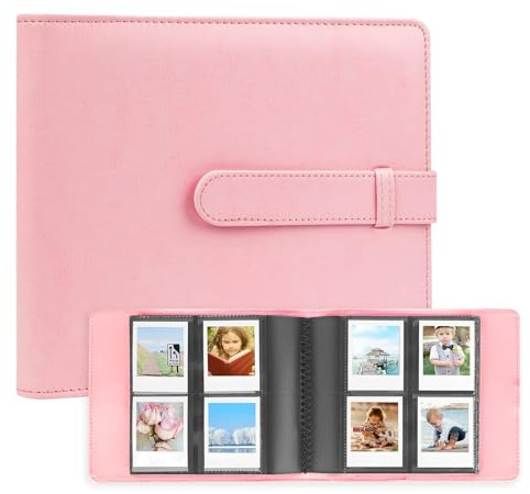 Album fotografico con 256 tasche per mini fotocamera Polaroid Go istantanea, con copertina in pelle vegana di alta qualità, per fotocamere e pellicole Polaroid Go, album fotografico portatile