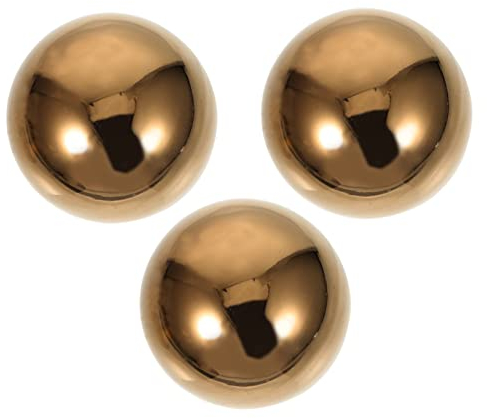 BESPORTBLE 3stücke Edelstahl Spiegelkugel Outdoor Deko Ball Spiegelpolierte Hohlkugeln Für Garten Und Innenbereich Edelstahlkugel-Ornament Für Jedes Jahr