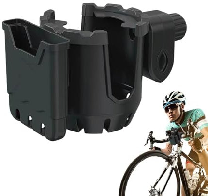 Walopola Fahrrad-Getränkehalter mit Handyhalter, Getränkehalter für Fahrradlenker | Scooter-Wasserflaschenhalter, 2-in-1,Fahrrad-Wasserflaschenhalter für Rollstuhlfahrer
