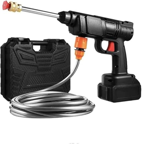 Idropulitrice Elettrica Con Due Batterie da 48V Portatile 2 Ugelli Pistola A Pressione Per Pulizie Giardino Auto Da Esterno