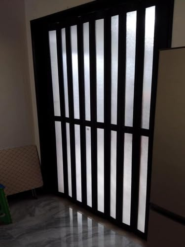 Faltschiebetür, platzsparendes Akkordeon-Design für Küche, Wohnzimmer, Dusche und Türtrenner, langlebige Aluminium- und Acrylplatten