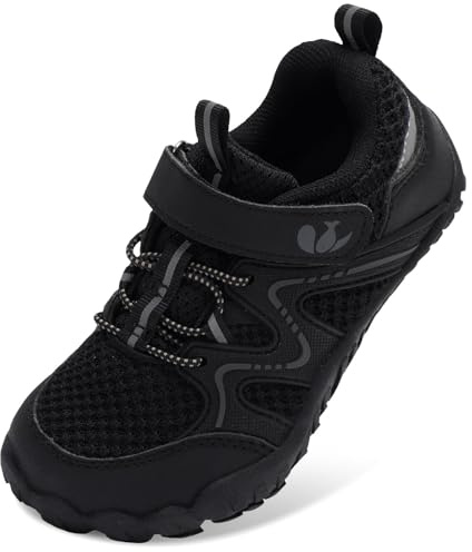 JIASUQI Kids Barefoot Shoes Boys Girls Adjustable Trainers Toddler Walking Shoes Kids Hiking Shoe Lightweight Outdoor Versatile Sneakers
