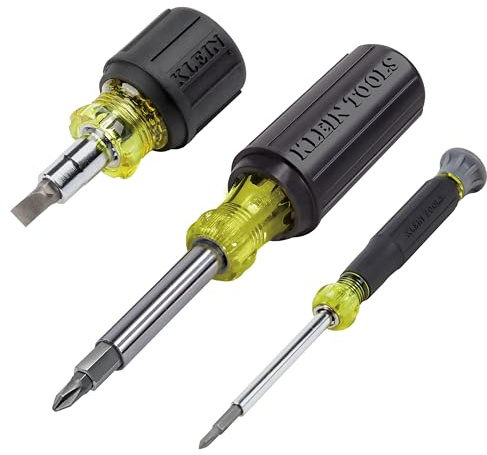 Klein Tools 32500SDKIT Multi-Bit Screwdriver and Nut Driver Set with Cushion-Grip Handles, Includes Stubby, 11-in-1, and 4-in-1 Electronics Drivers