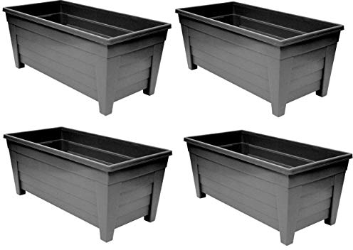 4 Black Gros Trough 55cm