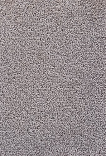 Larondo misento Izmir Tapis de Sol Facile à Poser - Revêtement de Sol au mètre - Extrêmement Doux avec Une Haute Isolation phonique - Moquette Douce et Fine frisée - 400 x 500 cm - Gris