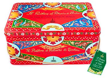 Fiasconaro Panettone Al Pistacchio Di Sicilia, Confezione Dolce E Gabbana - 600 gr