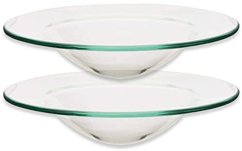 mtb more energy 2X Ersatz Duftlampenteller Universal - Glasteller Glasschale Durchmesser 11.5 cm - Duftlicht Aromalampe Teelichthalter Deko