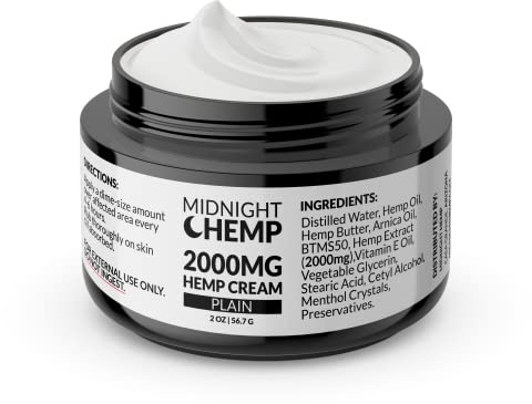 2000mg Hemp Cream Plain (Unscented)
