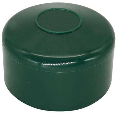 SKIR'CO (30 pcs) Fence Post Caps, Round 48.3 mm Green Plastic Caps for Round Thick-Walled Fence Posts, Fence Post Covers, Moss Green RAL 6005