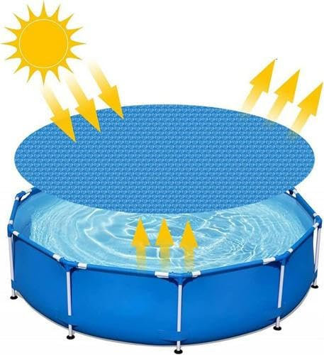 Yajimsa Pool Cover, Round/Rectangular, Heat Tarpaulin, Solar Tarpaulin, Solar Cover, Solar Film for Pool, Dust and Rainproof Pool Protection in the Ground, Whirlp-ool, Paddling Pool