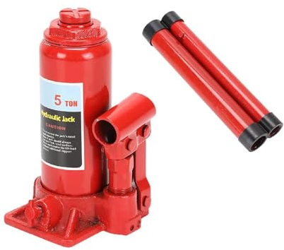 Trintion Bottle Hydraulic Jack 5-Ton - Portable Heavy-Duty Car Lifter for Repairs and Replacements Compact Low Chassis Design for Sedans On the Road or in the Garage