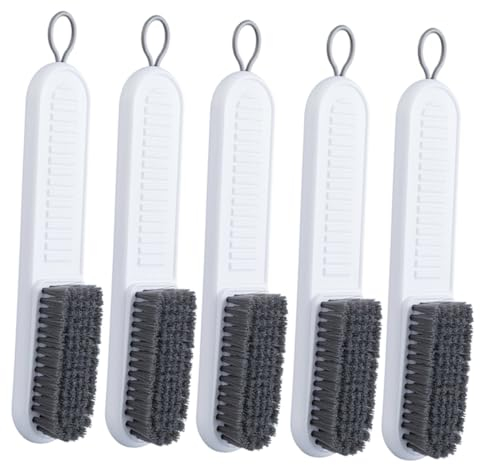 SAFIGLE 5pcs Multipurpose Cleaning Brush Soft Bristle Shoe Brush for Laundry Long Handle Comfortable to Hold for Quick Cleaning
