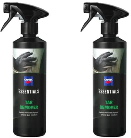 Cartec Essentials TAR REMOVER - Detergente Rimuovi Catrame Colla e Resina per Carrozzeria Auto - 500 ML - KIT PROMOZIONE 2 PEZZI