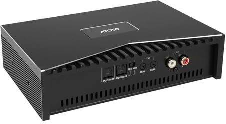 ATOTO CA-AEC03 Amplificador de Coche Digital Compacto Clase D,Dual SPDIF,4 Canales RMS 4x55W,Rango Completo,4-8 Ohms,para ATOTO A5,A6,F7,S8,X10,Estéreos de Fábrica (No para S8 PN,P5,P8,P9)
