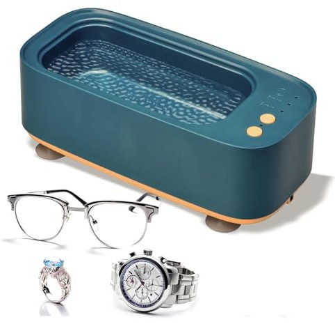 NVYAZJ Ultraschall-Schmuckreiniger, tragbares professionelles Ultraschall-Reinigungsgerät, 3 Modi, tragbarer Reiniger für Brillen, Ringe, Ohrringe, Halsketten, Uhrenarmbänder, Make-up-Pinsel
