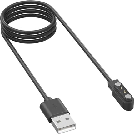 Oumida Chargeur Pour YAMAY SW022,AGPTEK LW11, Câble de charge USB portable rapide pour Ticwatch GTX,Haylou LS05, Magnétique Chargeur Montre Connectée 100cm (2 Pins 4mm)
