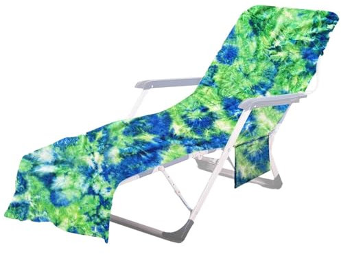Chaiselounge-Bezug – Strandkorb-Handtuch | Mikrofaser-Loungesessel-Bezüge mit Seitentaschen, 210 x 75 cm/82,5 x 29,5 Zoll, kein Schiebestuhlbezug für Sommer, Outdoor, Bräunung, Sonne, Terrasse,