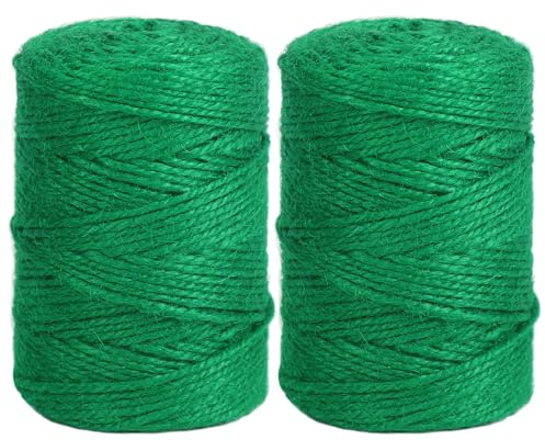 Vivifying 100M Gartenschnur, 2PCS 3 mm Pflanzenbinder für Garten, Tomaten, Wein, Floristik, Bündelung und Handwerk