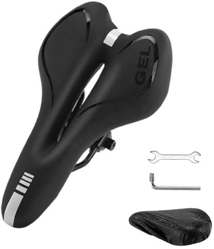 Bequemer Gel-Fahrradsattel für Männer und Frauen - Stoßdämpfend, Atmungsaktiv & Wasserdicht - Für Mountainbikes, Rennräder und e-Bikes - Ergonomischer Fahrradsattel Herren - Sattel City MTB
