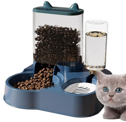 Kattmatare och vattendispenser | Anti-spets hundmatare kattmatautomat, förvaringsbehållare hundmatskål, kattgodis automatisk matare kapacitet för hundar