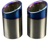 Auspuffblende Auto-Edelstahl-Auspuff-Endrohrabdeckungen für A1 A3 A4 A5 A6 Q3 Q5 Q7 4L(E type 100mm Black)