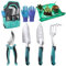 Jomdjmskes 7 Piezas Herramientas Jardineria, Mini Herramientas Mano Jardinería, Estera para Plantas Jardín, Kit de Jardinería Bolsa Jardín, Mangos Ergonómicos Juego Regalos para Mujeres y Hombres