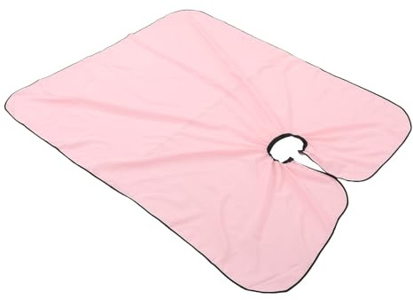 VALICLUD Pink Hairdressing Cape Nylon Taffeta Haircut Cape for Barbers | Wrinkle-resistant, Fast Drying and Easy Care, Freedom of Movement, Pink Cloak
