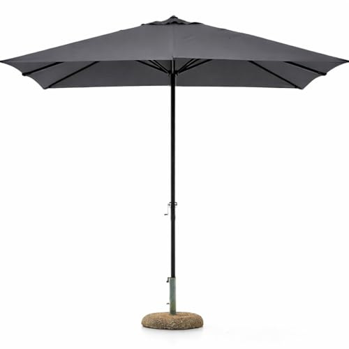 Generico Ombrellone da Giardino 3X3 Mt Palo Centrale in Acciaio Struttura 8 Stecche Sistema Air Vent Arredamento Gazebo Piscina Terrazzo Ambienti Tessuto Antracite