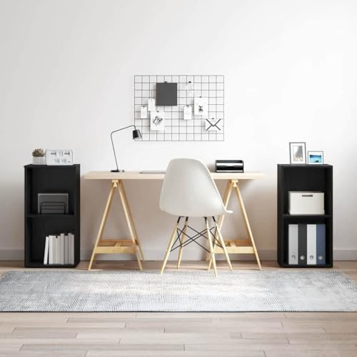 Générique Ensemble Meuble TV 2 pcs Chêne Noir 37 x 35 x 72 cm,Meubles,Meubles TV,Noir,23.04 KG,3393520