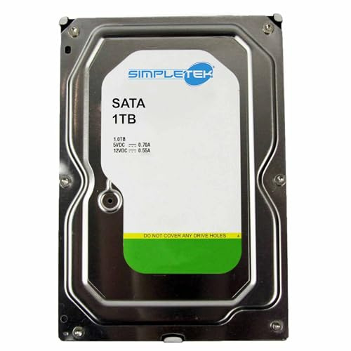 SIMPLETEK - Interne Festplatte 3,5 SATA 6Gb/s 1TB (10000GB) | 5400 RPM - 64MB Cache | Festplatte für DVR NVR DVR DVR Datenspeicher