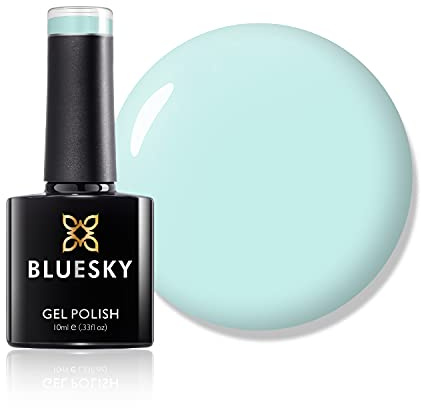 Bluesky Gel Nail Polish, Turquoise Blue A103, Artic, Blue, Light,Turquoise Long Lasting, Chip Resistant, 10 ml (Requires Drying Under UV LED Lamp)