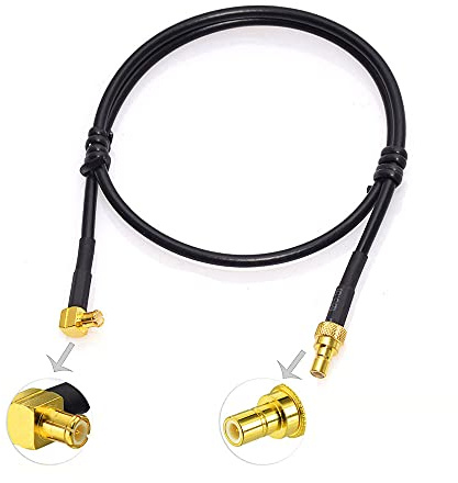Eightwood DAB+ Antenne Adapter MCX Stecker auf SMB Adapter MCX Kabel RG174 40cm 1.3ft DAB Antenne Kabel für Blaupunkt Beat TechniSat Pioneer Sony Alpine MEHRWEG | DAB+ Antennen-Adapterkabel für Pioneer, Sony, Alpine, Blaupunkt, TechniSat Receiver, RF