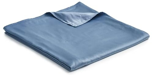 YnM Bamboo Duvet Cover for Weighted Blankets (Blue Grey, 122CM x 183CM)