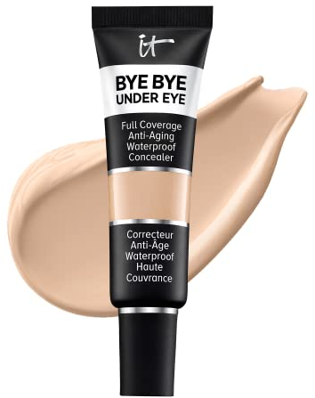iT COSMETICS, Correttore Anti-età, ad Alta Coprenza e Waterproof, Formula con Peptidi, Collagene e Acido Ialuronico, Bye Bye Under Eye, Tonalità: Light Natural 13.0, 12 ml
