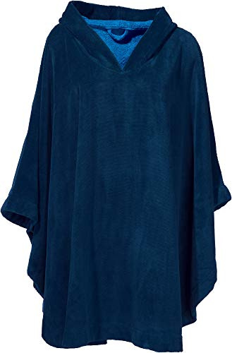 Erwin Müller Damen - Herren - Surf-Poncho - mit Kapuze - Badetuch - Umkleide-Hilfe - Velours-Frottier Velours