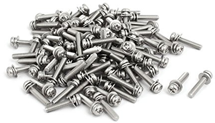 Aexit Vite a testa cilindrica bombata Phillips in acciaio inossidabile 304 M4x20mm con rondella 100 set ID: 885084