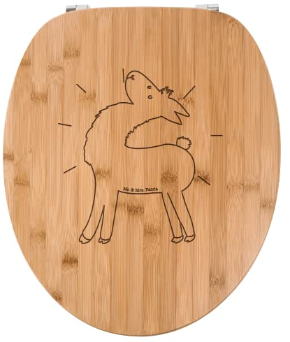 Mr. & Mrs. Panda WC Sitz Lama Stolz - Geschenk, Alpaka, Toilette, Hippie, Klobrille, Kumpel, WC-Sitz, Toilettendeckel, Klodeckel, Freundinnen