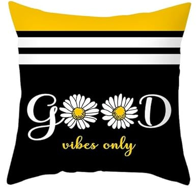 EHOMERY Funda Cojín De Lactancia Funda De Almohada con Cremallera Crisantemo Poliéster Hogar Y Cocina Funda Cojín De Lactancia Funda De Almohada con Cremallera Amarillo 50X50 cm